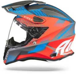 Airoh Commander Boost Rood Mat Blauw Adventure Helm -Rij Veilig Winkel Airoh Commander Boost Red Blue Matt v2.11