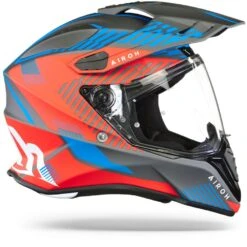 Airoh Commander Boost Rood Mat Blauw Adventure Helm -Rij Veilig Winkel Airoh Commander Boost Red Blue Matt v2.29