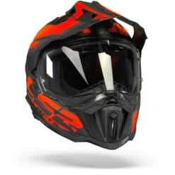 LS2 MX701 Explorer Alter Mat Zwart Fluo Oranje Adventure Helm