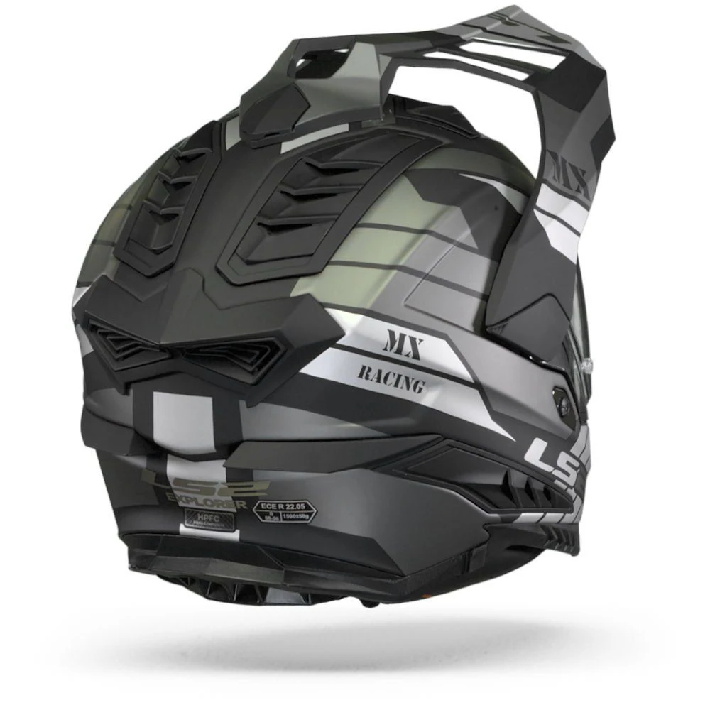 LS2 MX701 Explorer Atlantis Mat Titanium Adventure Helm 6 LS2 MX701 Explorer Atlantis Mat Titanium Adventure Helm - Afbeelding 4