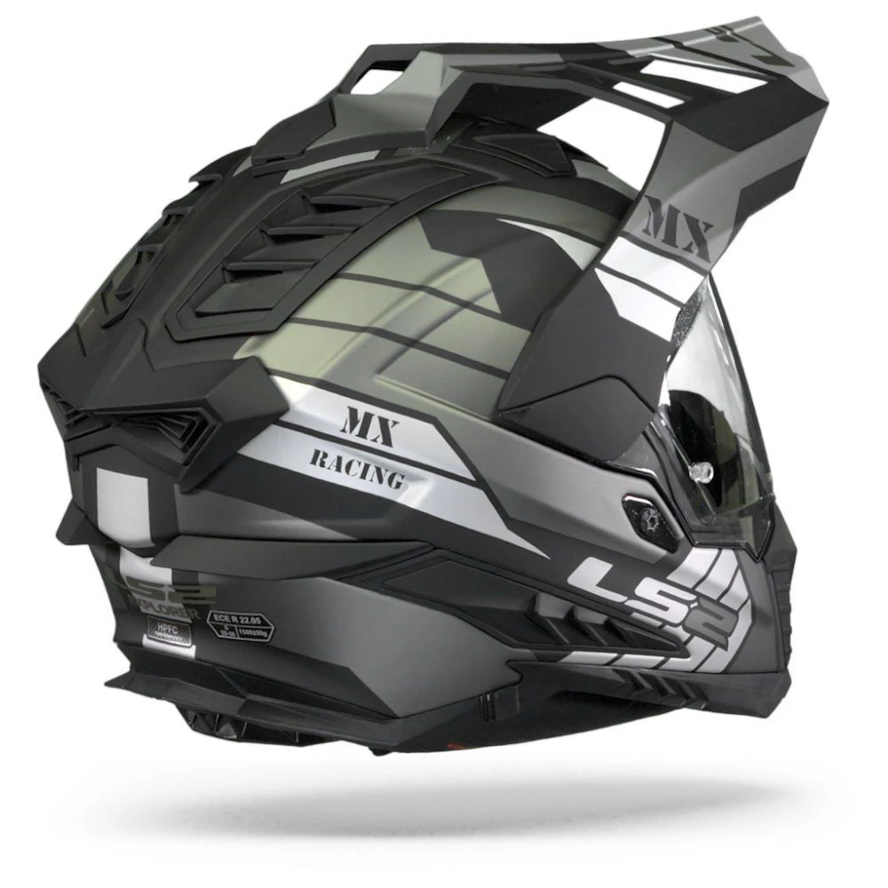 LS2 MX701 Explorer Atlantis Mat Titanium Adventure Helm 4 LS2 MX701 Explorer Atlantis Mat Titanium Adventure Helm - Afbeelding 2