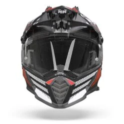 LS2 MX436 Pioneer Evo Saturn Mat Zwart Rood Adventure Helm -Rij Veilig Winkel Ls2mx436pioneerevosaturnmattblackred.01