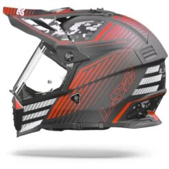 LS2 MX436 Pioneer Evo Saturn Mat Zwart Rood Adventure Helm -Rij Veilig Winkel Ls2mx436pioneerevosaturnmattblackred.11