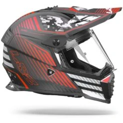LS2 MX436 Pioneer Evo Saturn Mat Zwart Rood Adventure Helm -Rij Veilig Winkel Ls2mx436pioneerevosaturnmattblackred.29