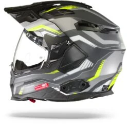 Nexx X.WED2 Columbus Grijs Neon Mat Adventure Helm -Rij Veilig Winkel Nexx x wed 2 columbus grey neon mt.11