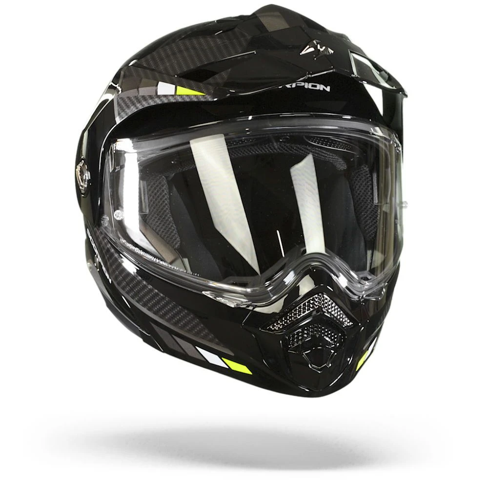 Scorpion ADX-2 Camino Zwart-Silver-Neon Geel Adventure Helm 5 Scorpion ADX-2 Camino Zwart-Silver-Neon Geel Adventure Helm - Afbeelding 3