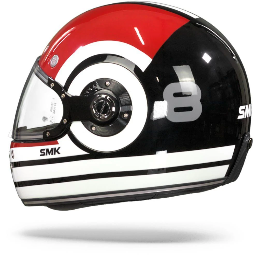 SMK Retro Ranko Beige Rood Integraalhelm 4 SMK Retro Ranko Beige Rood Integraalhelm - Afbeelding 2