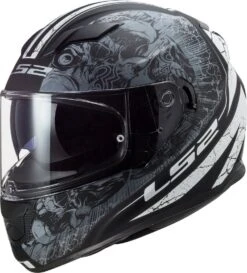 LS2 FF320 Stream Evo Throne Mat Zwart Titanium Integraalhelm