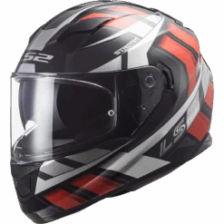 LS2 FF320 Stream Evo Loop Zwart Rood Integraalhelm