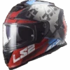 LS2 FF800 Storm Sprinter Zwart Rood Titanium Integraalhelm -Rij Veilig Winkel ls2 ff800 storm sprinter black red titanium