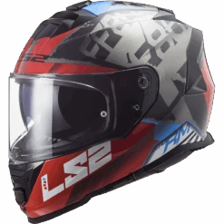 LS2 FF800 Storm Sprinter Zwart Rood Titanium Integraalhelm