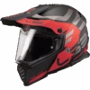 LS2 MX436 Pioneer Evo Adventurer Mat Zwart Rood Adventure Helm -Rij Veilig Winkel ls2 mx436 pioneer evo adventurer matt black red