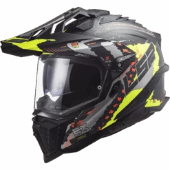 LS2 MX701 C Explorer Extend Mat H-V Geel Adventure Helm