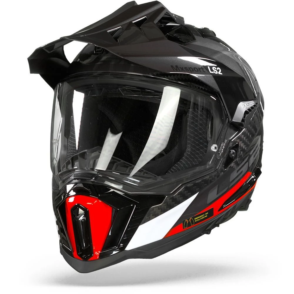 LS2 MX701 C Explorer Frontier Glans Titanium Rood Adventure Helm 3 LS2 MX701 C Explorer Frontier Glans Titanium Rood Adventure Helm