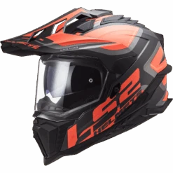 LS2 MX701 Explorer Alter Mat Zwart Fluo Oranje 06 Adventure Helm