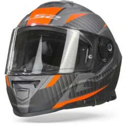 LS2 FF800 Storm Racer Mat Titanium Fluo Oranje Integraalhelm -Rij Veilig Winkel ls2ff800stormracermatttitaniumfluoorange frontpage