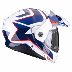 Scorpion ADX-2 Camino Pearl Wit-Blauw-Rood Adventure Helm 7 Scorpion ADX-2 Camino Pearl Wit-Blauw-Rood Adventure Helm -Rij Veilig Winkel scorpion adx 2 camino pearl white blue red 2