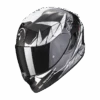 Scorpion Exo-1400 Evo Carbon Air Aranea Zwart-Wit Integraalhelm -Rij Veilig Winkel scorpion exo 1400 evo carbon air aranea black white
