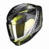 Scorpion Exo-391 Haut Zwart-Zilver-Neon Geel Integraalhelm -Rij Veilig Winkel scorpion exo 391 haut black silver neon yellow