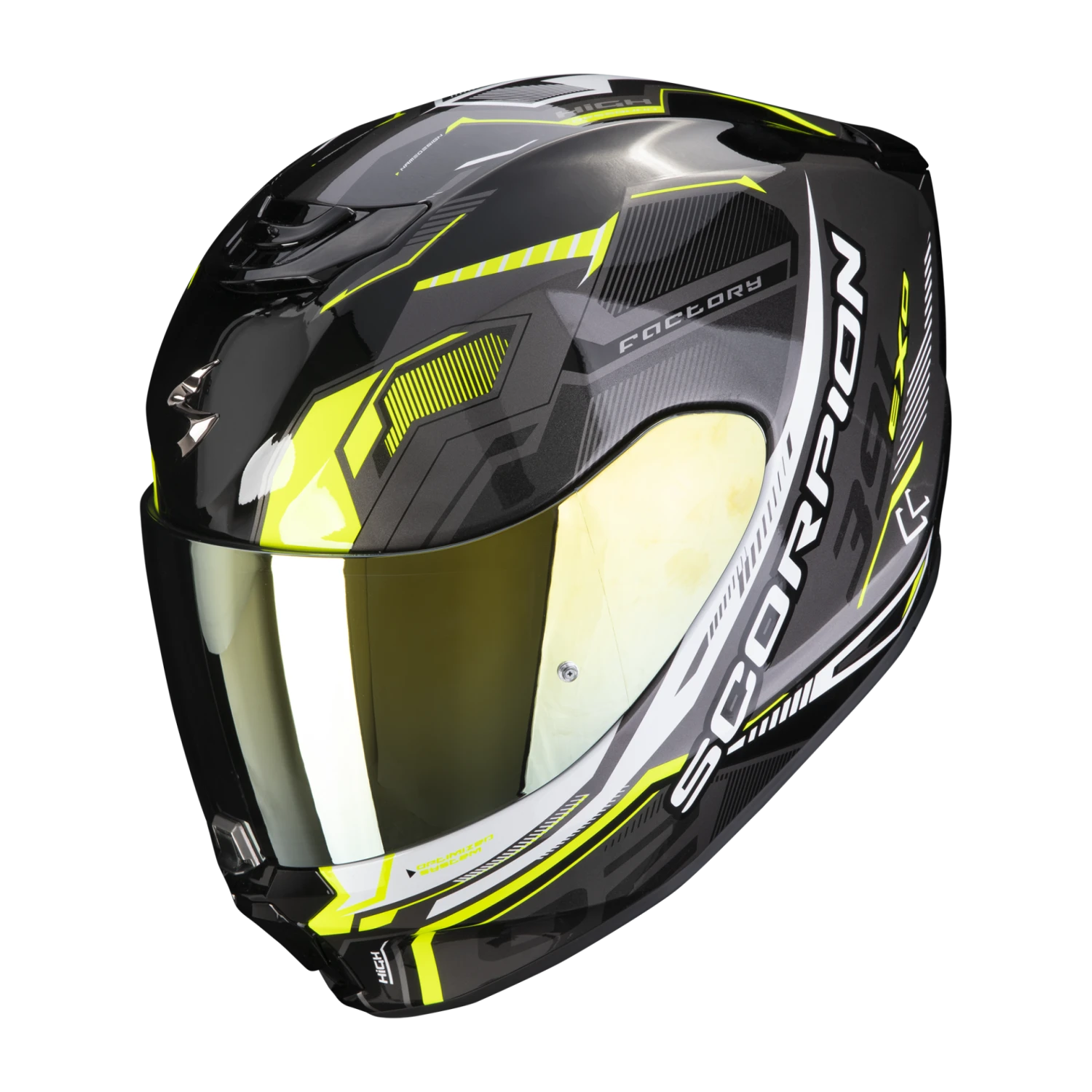 Scorpion Exo-391 Haut Zwart-Zilver-Neon Geel Integraalhelm 3 Scorpion Exo-391 Haut Zwart-Zilver-Neon Geel Integraalhelm