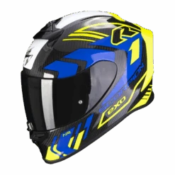 Scorpion Exo-R1 Evo Carbon Air Supra Zwart-Neon Geel-Blauw Integraalhelm