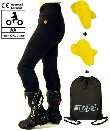 MotoGirl Ribbed Knees Full 3 MotoGirl Ribbed Knees Full