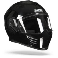 Simpson Venom Solid Zwart Metal Integraalhelm -Rij Veilig Winkel simpson venom solidblackgloss.33 1